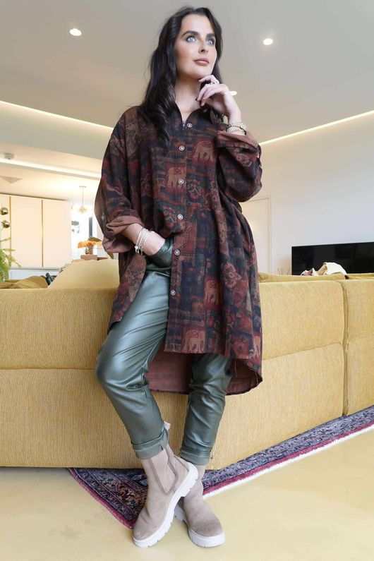 Shangri-La Longline Pocketed Shirt Jacket 3 /30 =